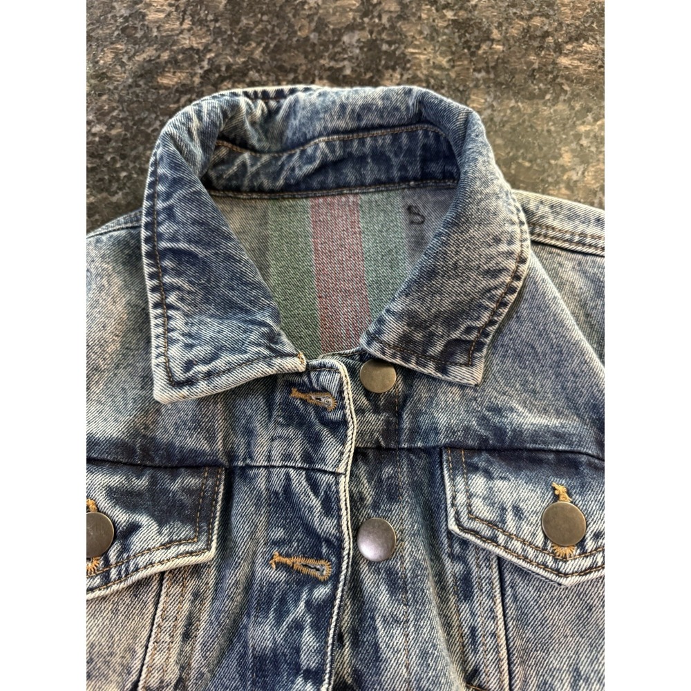 GOLDEN BEE DENIM JACKET. Pre Loved Size Small Denim. - Picture 5 of 12